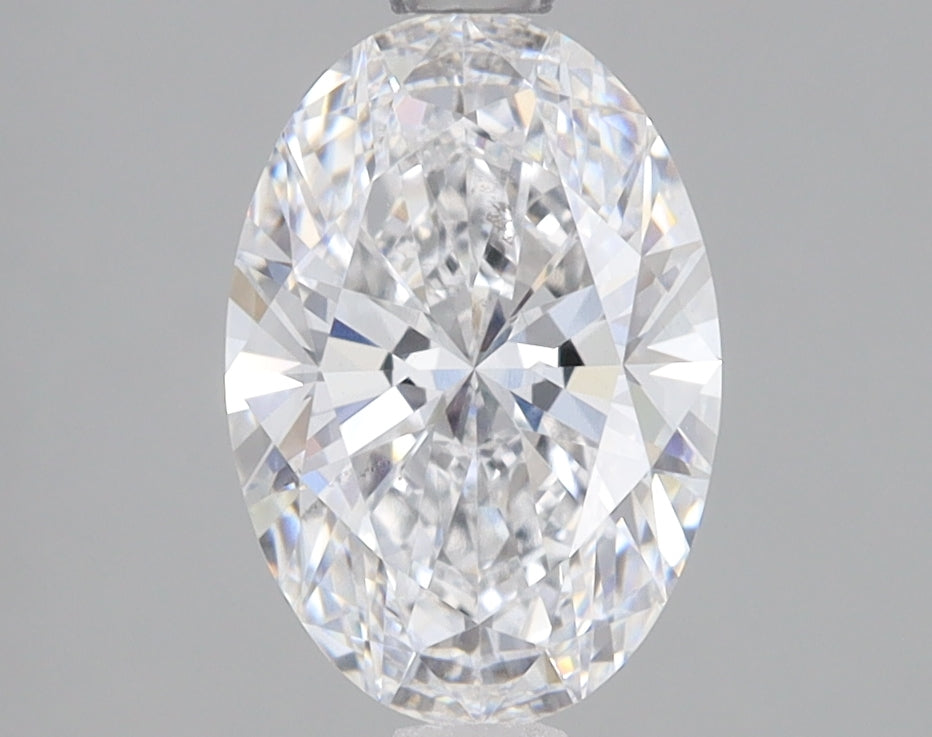 1.59 Carat Oval Lab Diamond with  Cut Diamond in 14KT  view 1
