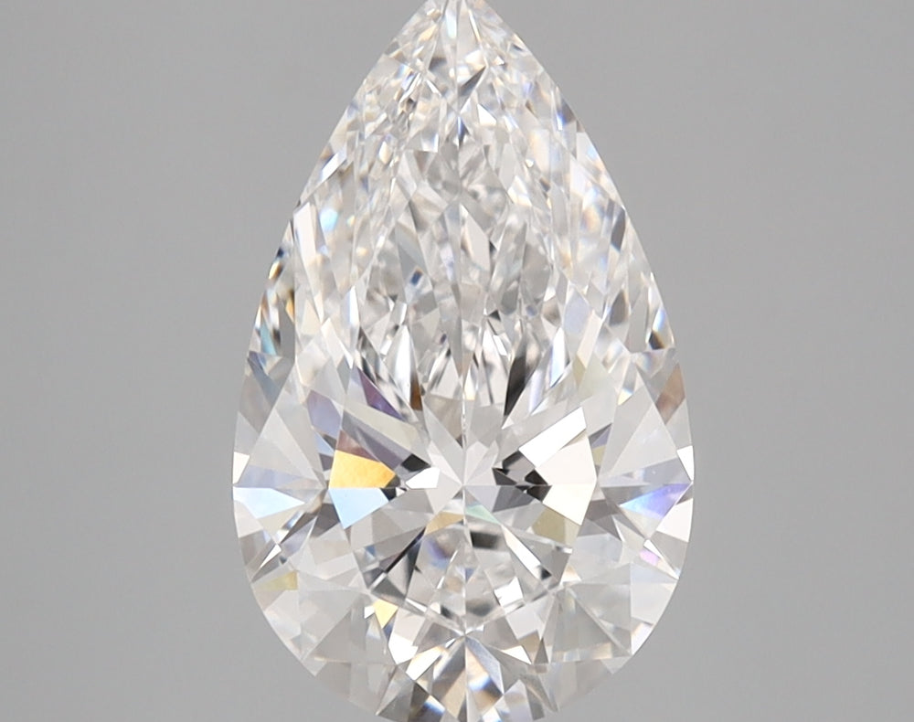 2.08 Carat Pear Lab Diamond with  Cut Diamond in 14KT  view 1
