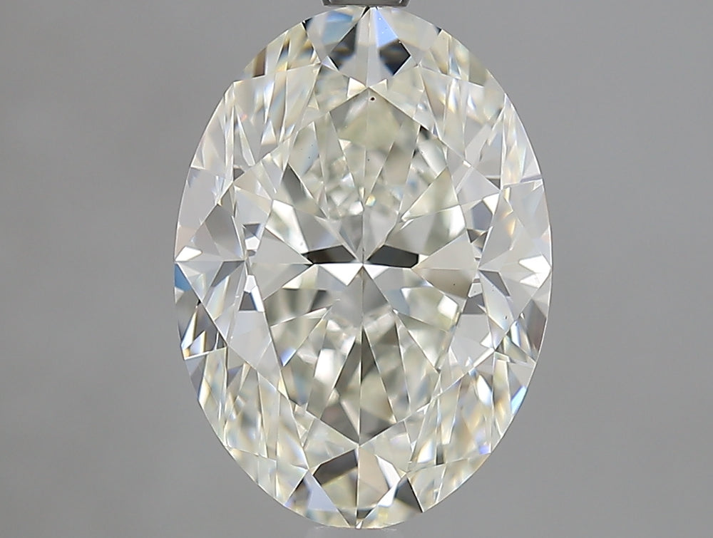 3.01 Carat Oval Natural Diamond with  Cut Diamond in 14KT  view 1
