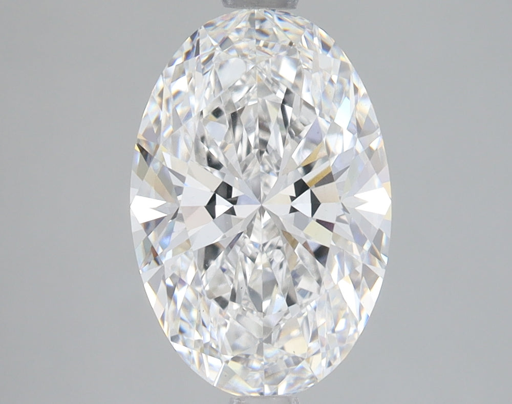 3.06 Carat Oval Lab Diamond with  Cut Diamond in 14KT  view 1
