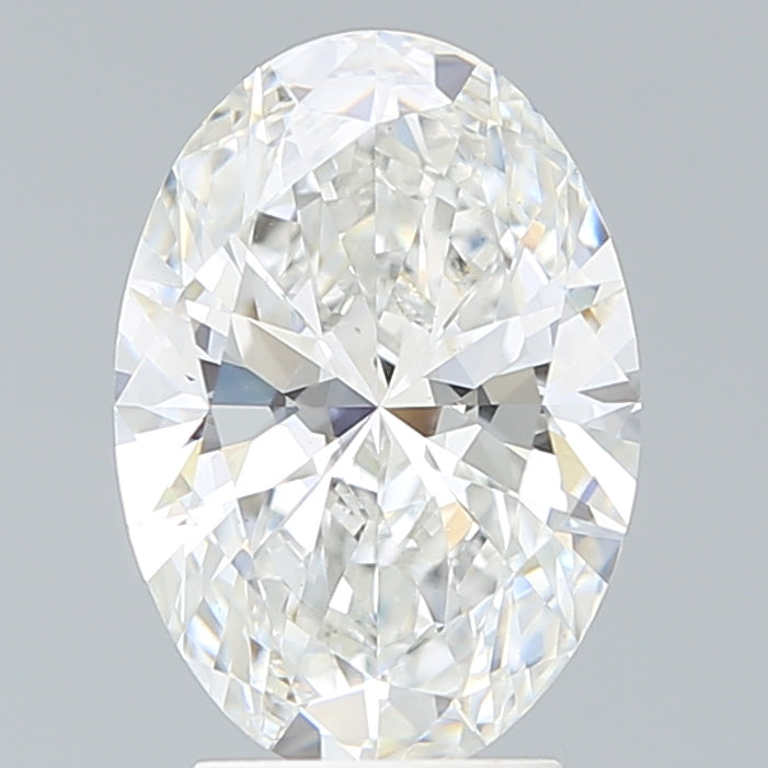 3.17 Carat Oval Lab Diamond with  Cut Diamond in 14KT  view 1
