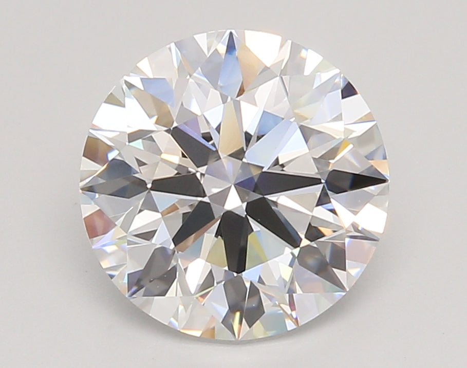 3.06 Carat Round Lab Diamond with  Cut Diamond in 14KT  view 1
