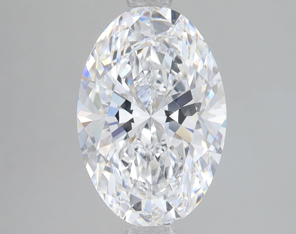 2.51 Carat Oval Lab Diamond with  Cut Diamond in 14KT  view 1
