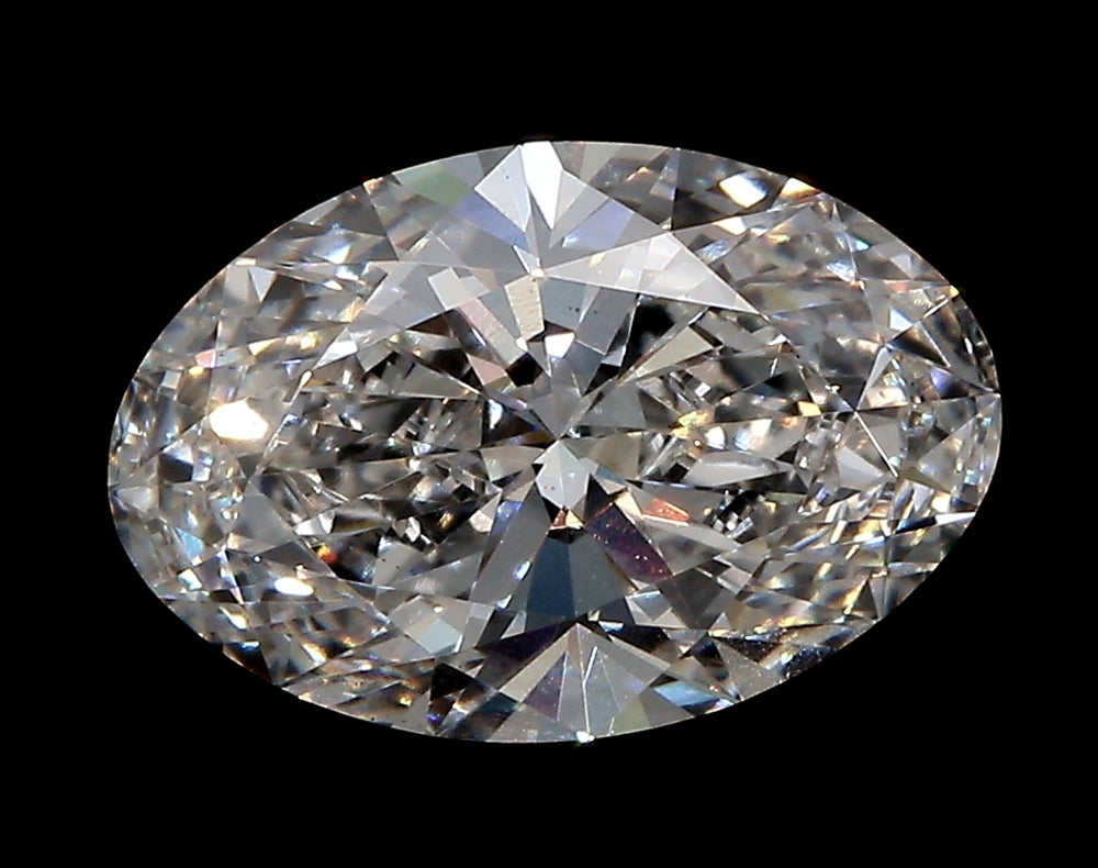3.03 Carat Oval Lab Diamond with  Cut Diamond in 14KT  view 1
