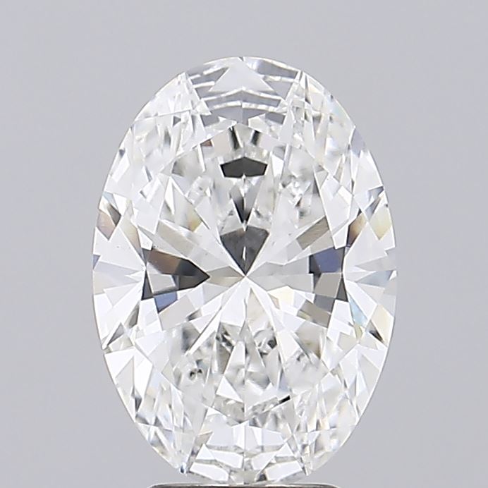 3.99 Carat Oval Lab Diamond with  Cut Diamond in 14KT  view 1
