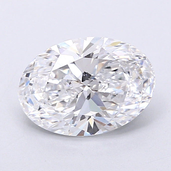 1.52 Carat Oval Lab Diamond with  Cut Diamond in 14KT  view 1
