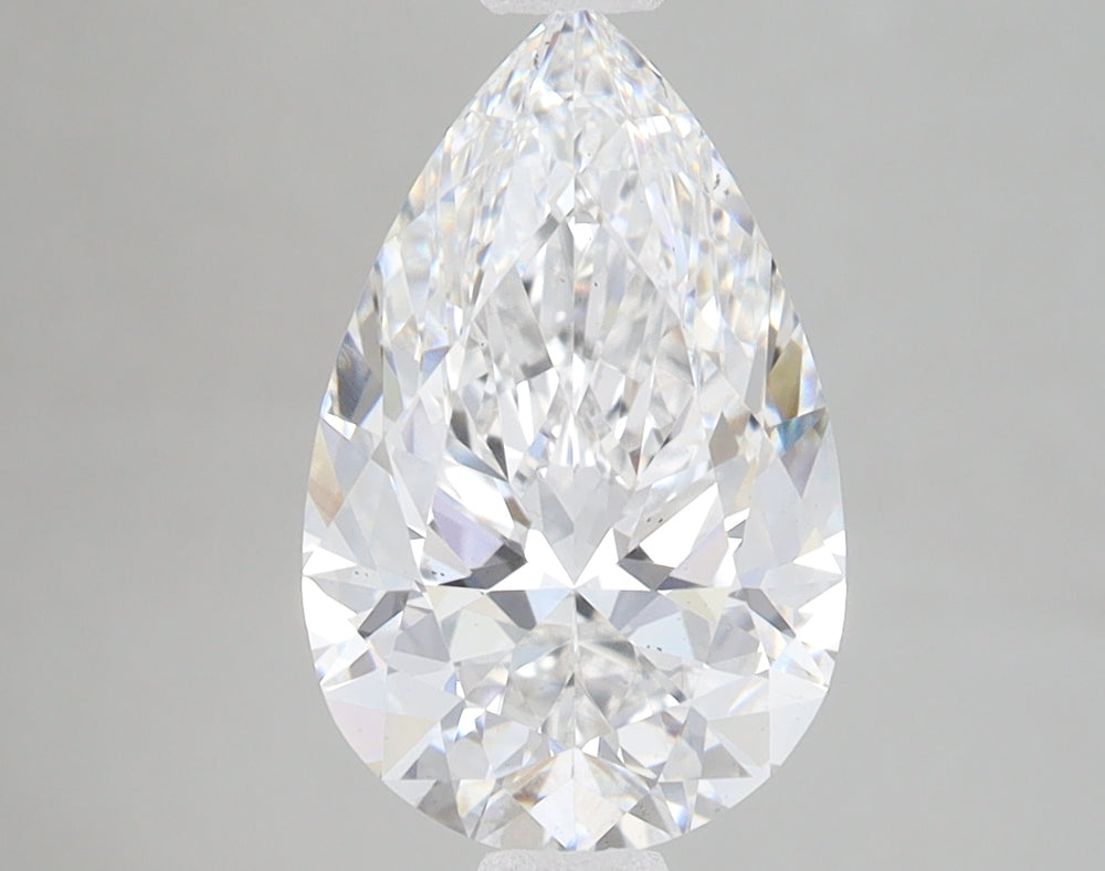 2.44 Carat Pear Lab Diamond with  Cut Diamond in 14KT  view 1
