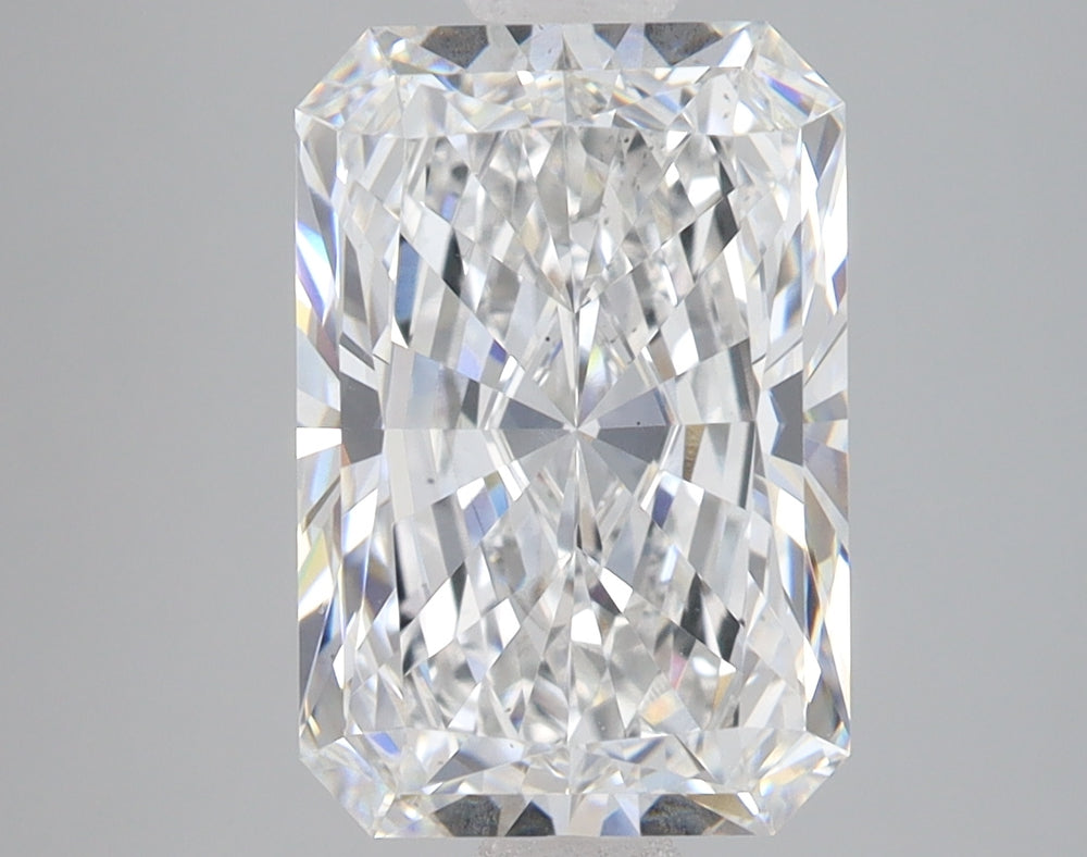 4.0 Carat Radiant Lab Diamond with  Cut Diamond in 14KT  view 1
