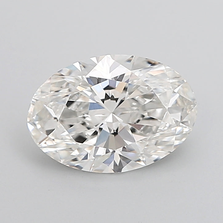 3.1 Carat Oval Lab Diamond with  Cut Diamond in 14KT  view 1
