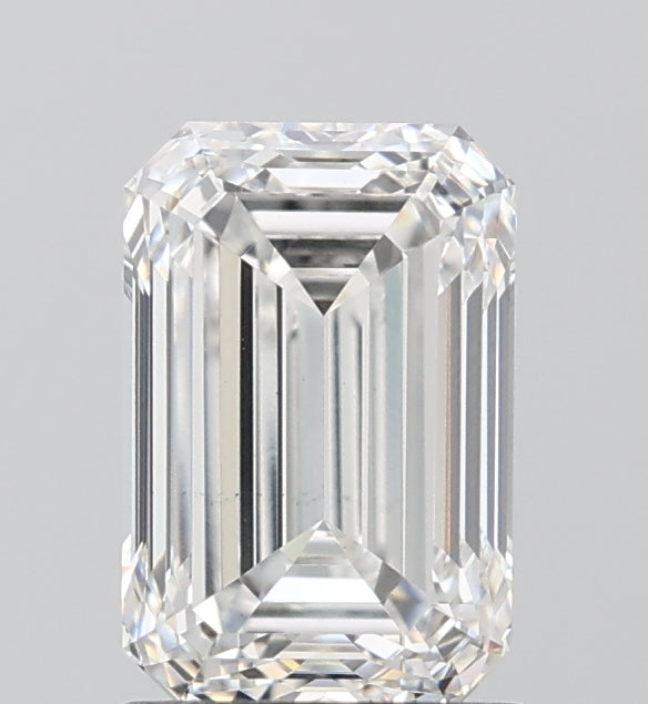 1.89 Carat Emerald Lab Diamond with  Cut Diamond in 14KT  view 1
