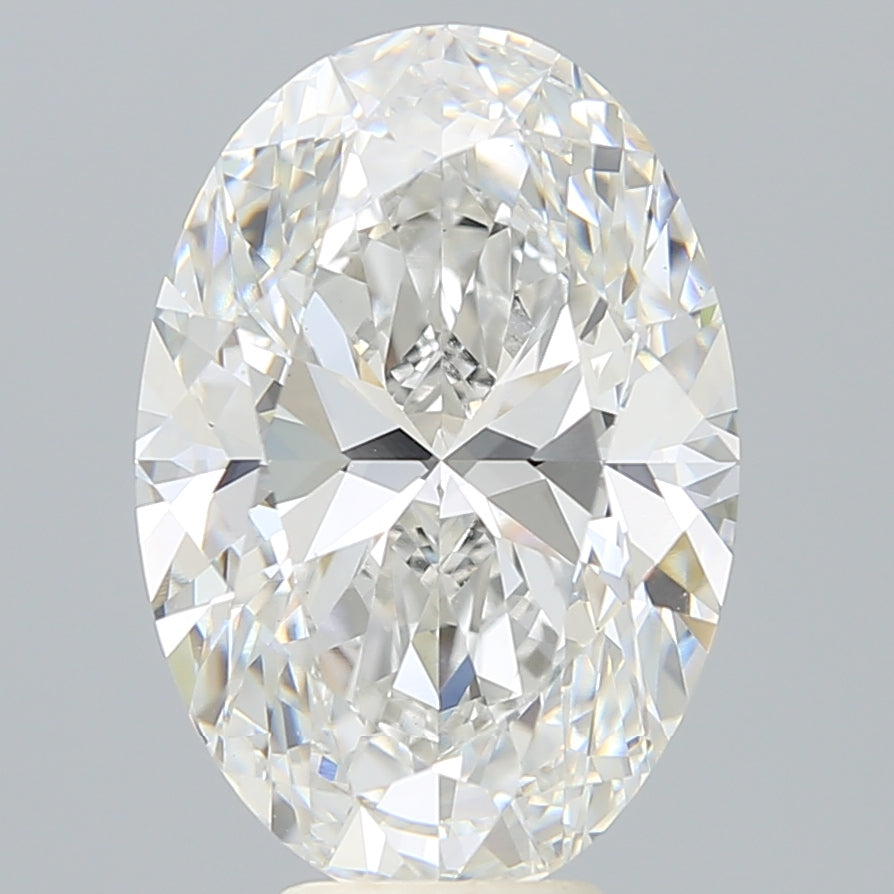 7.52 Carat Oval Lab Diamond with  Cut Diamond in 14KT  view 1
