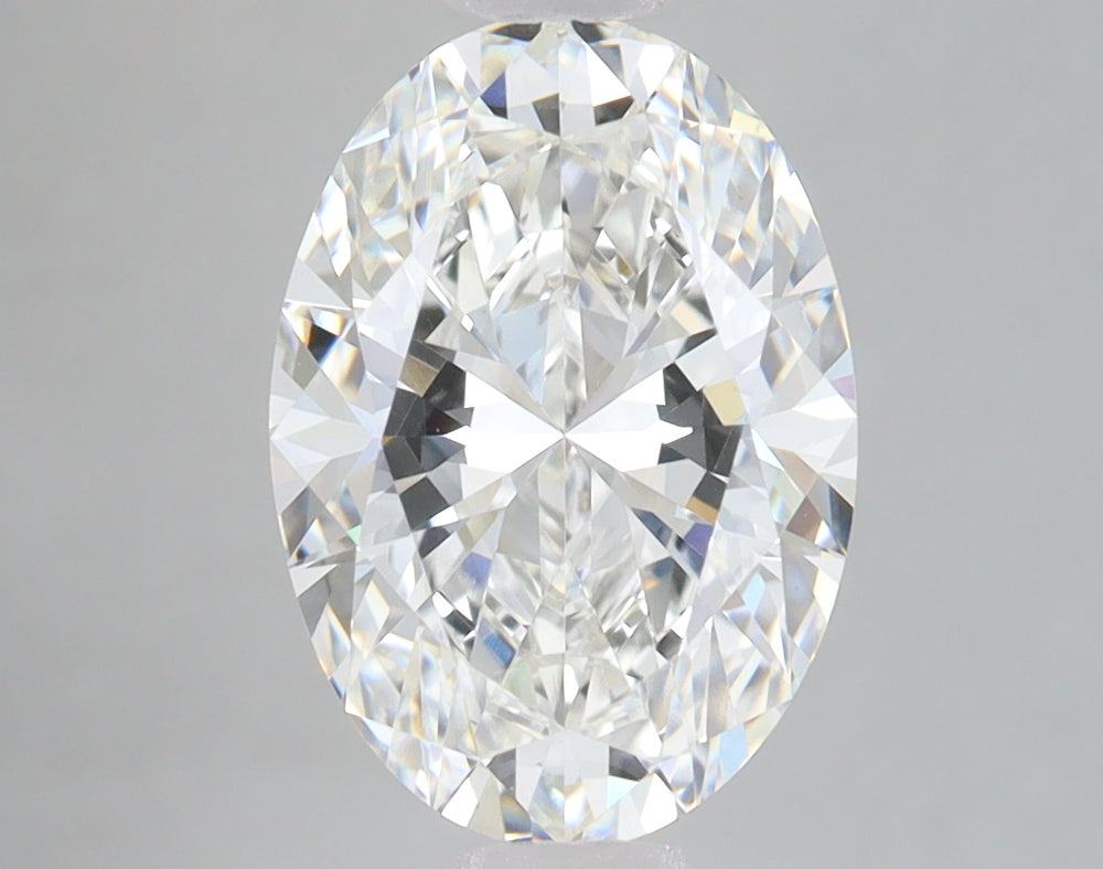 3.02 Carat Oval Lab Diamond with  Cut Diamond in 14KT  view 1
