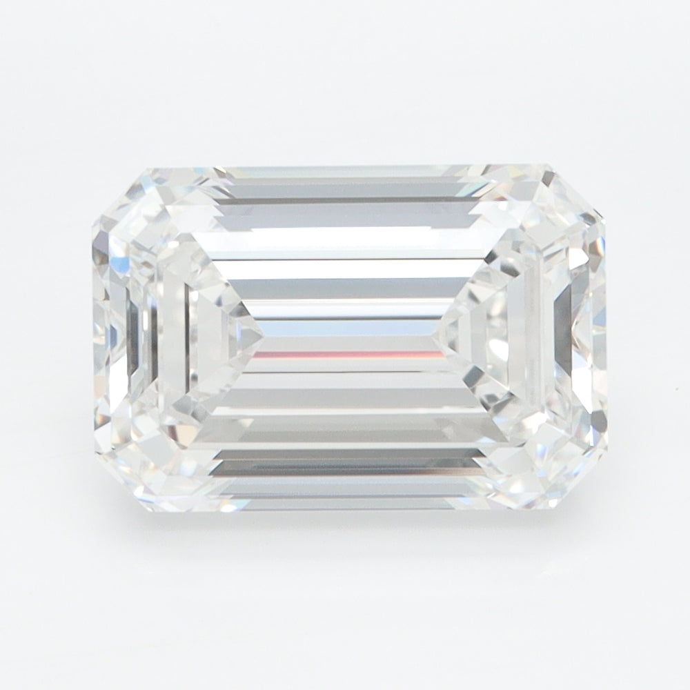 3.32 Carat Emerald Lab Diamond with  Cut Diamond in 14KT  view 1
