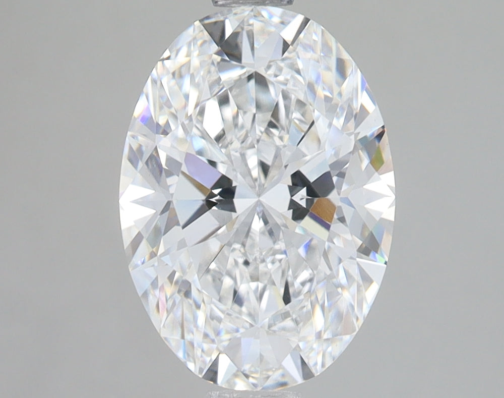 2.87 Carat Oval Lab Diamond with  Cut Diamond in 14KT  view 1
