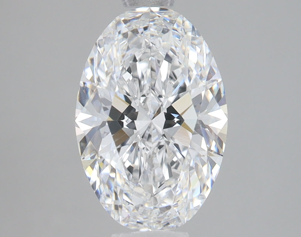 2.06 Carat Oval Lab Diamond with  Cut Diamond in 14KT  view 1
