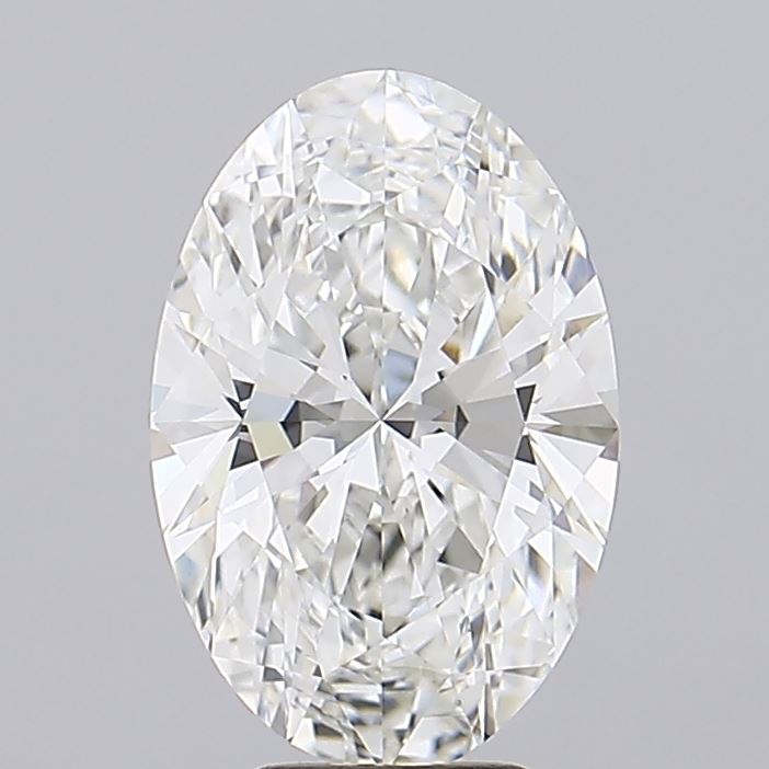 5.08 Carat Oval Lab Diamond with  Cut Diamond in 14KT  view 1
