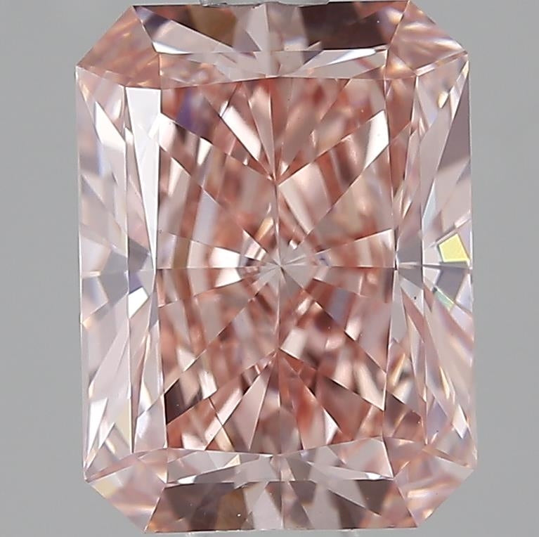 2.49 Carat Radiant Lab Diamond with  Cut Diamond in 14KT  view 1
