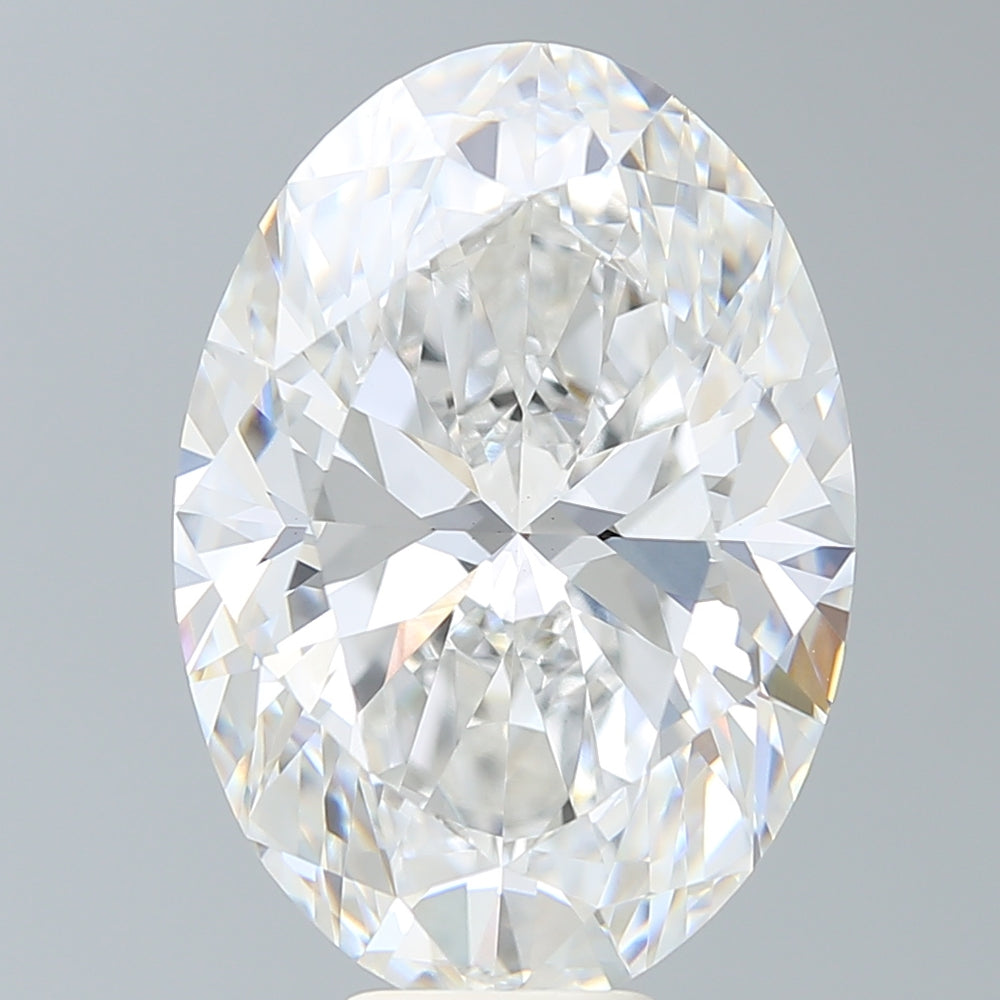 11.52 Carat Oval Lab Diamond with  Cut Diamond in 14KT  view 1

