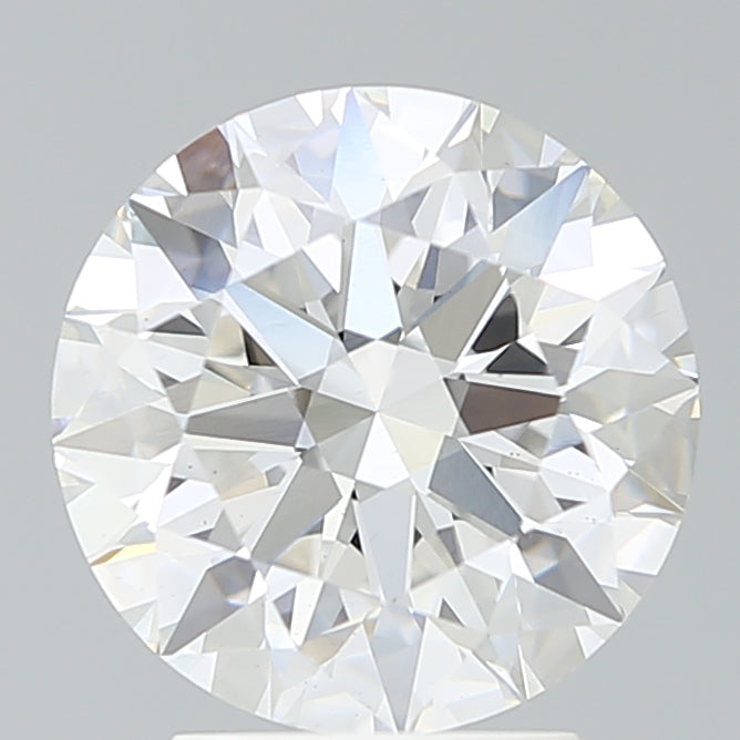 3.18 Carat Round Lab Diamond with  Cut Diamond in 14KT  view 1

