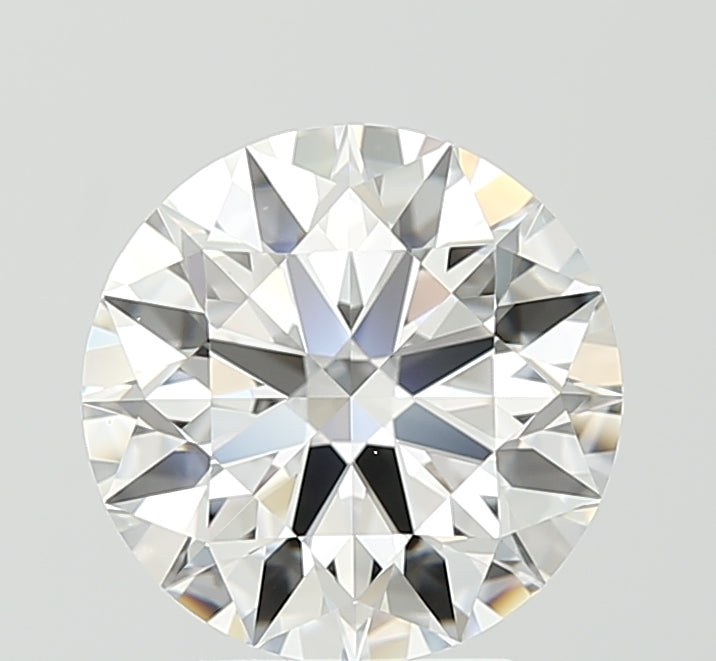3.02 Carat Round Lab Diamond with  Cut Diamond in 14KT  view 1
