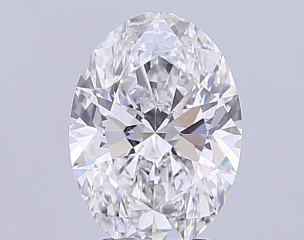 3.1 Carat Oval Lab Diamond with  Cut Diamond in 14KT  view 1
