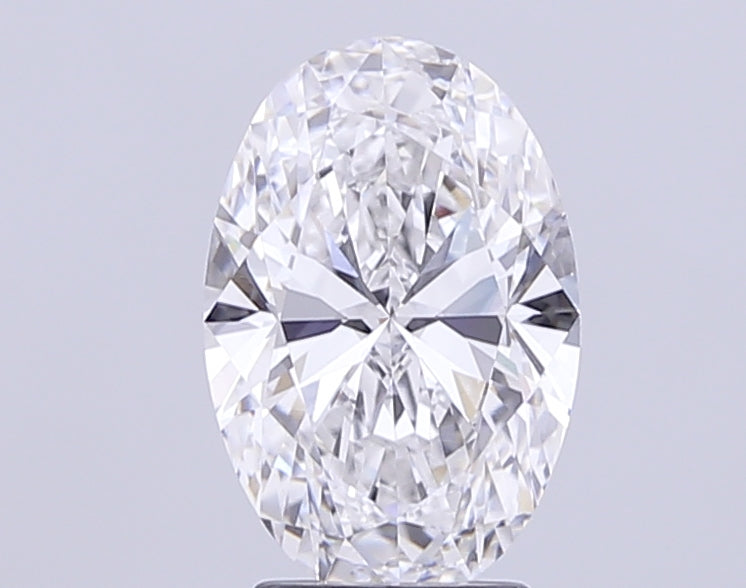3.03 Carat Oval Lab Diamond with  Cut Diamond in 14KT  view 1
