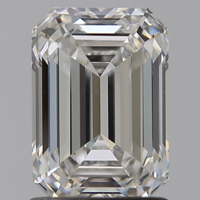 1.55 Carat Emerald Lab Diamond with  Cut Diamond in 14KT  view 1
