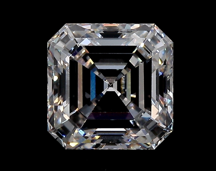 1.56 Carat Asscher Lab Diamond with  Cut Diamond in 14KT  view 1
