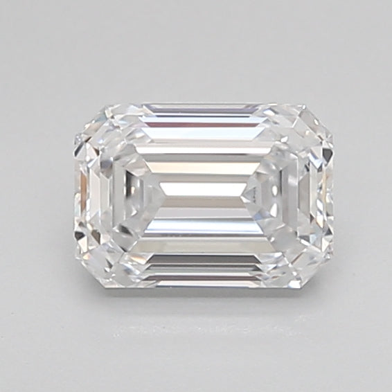 1.0 Carat Emerald Lab Diamond with  Cut Diamond in 14KT  view 1
