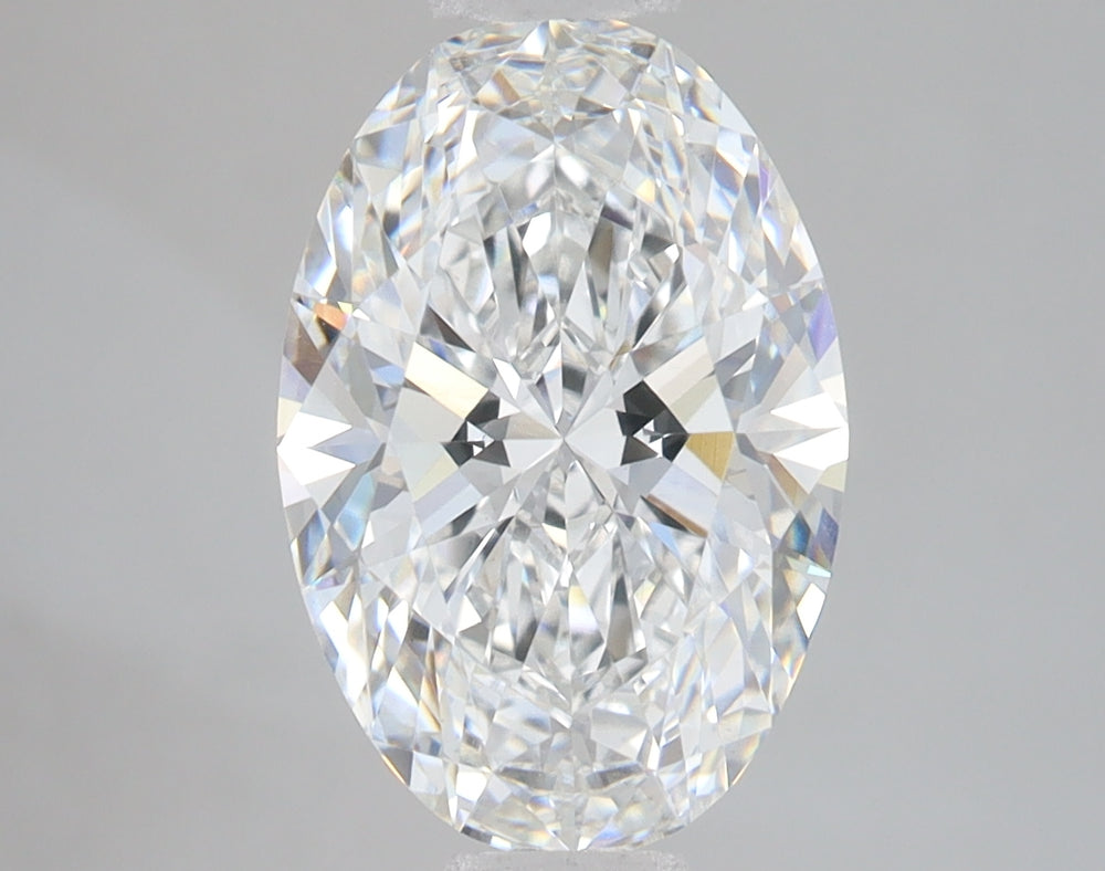 3.01 Carat Oval Lab Diamond with  Cut Diamond in 14KT  view 1
