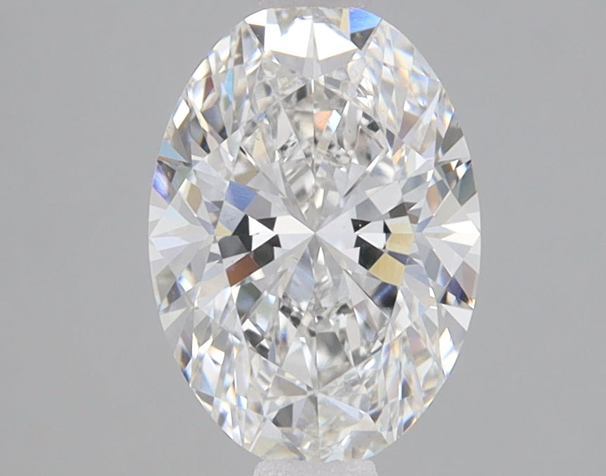 1.55 Carat Oval Lab Diamond with  Cut Diamond in 14KT  view 1
