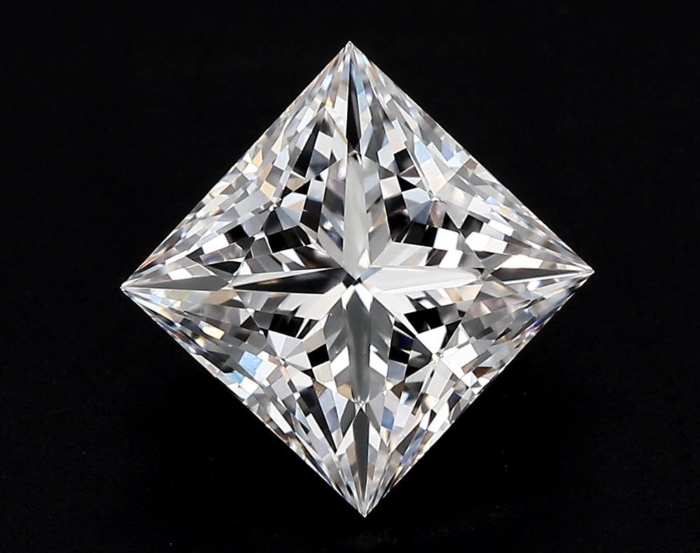 1.58 Carat Princess Lab Diamond with  Cut Diamond in 14KT  view 1
