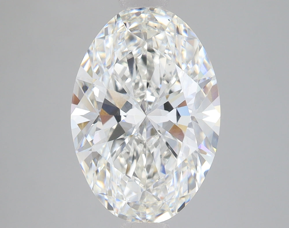 3.59 Carat Oval Lab Diamond with  Cut Diamond in 14KT  view 1
