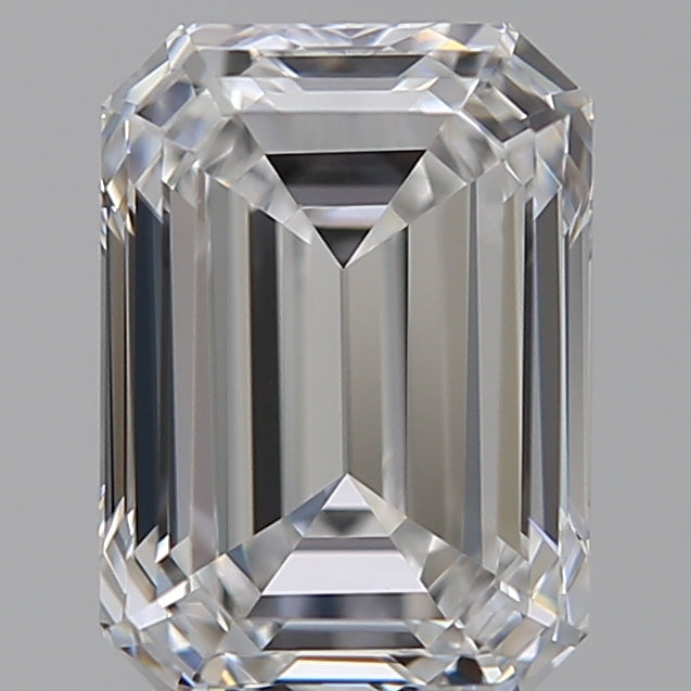 1.57 Carat Emerald Lab Diamond with  Cut Diamond in 14KT  view 1
