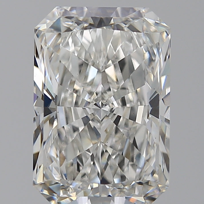 4.53 Carat Radiant Lab Diamond with  Cut Diamond in 14KT  view 1
