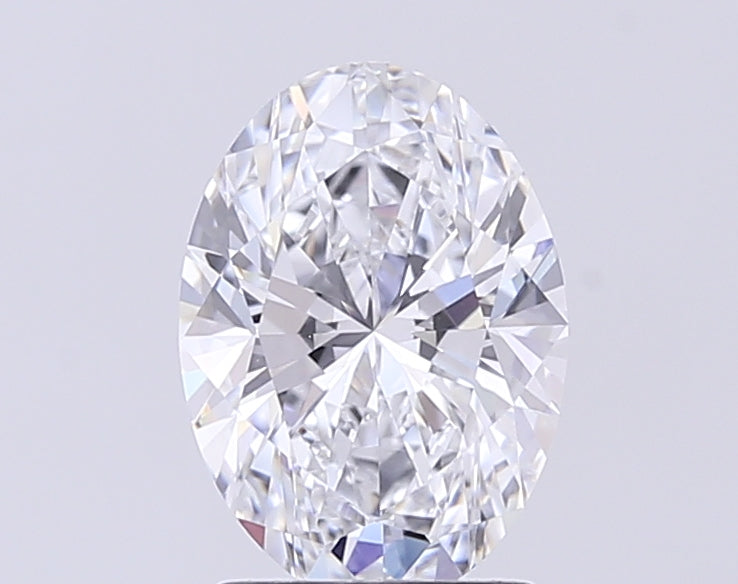 2.01 Carat Oval Lab Diamond with  Cut Diamond in 14KT  view 1
