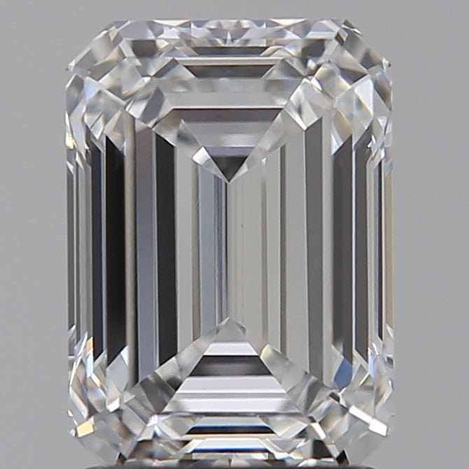2.04 Carat Emerald Lab Diamond with  Cut Diamond in 14KT  view 1
