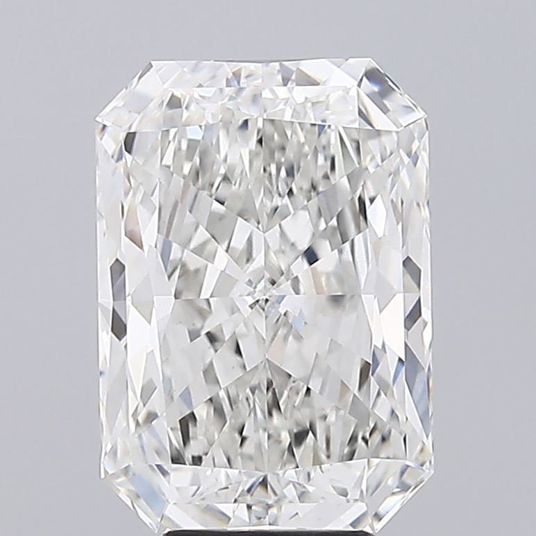 6.25 Carat Radiant Lab Diamond with  Cut Diamond in 14KT  view 1
