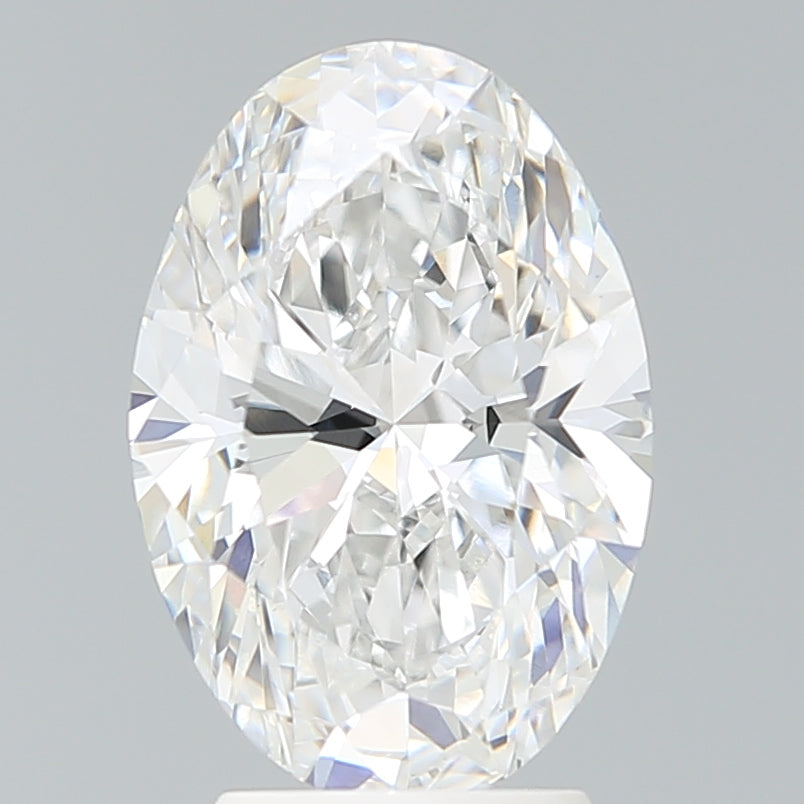 3.46 Carat Oval Lab Diamond with  Cut Diamond in 14KT  view 1
