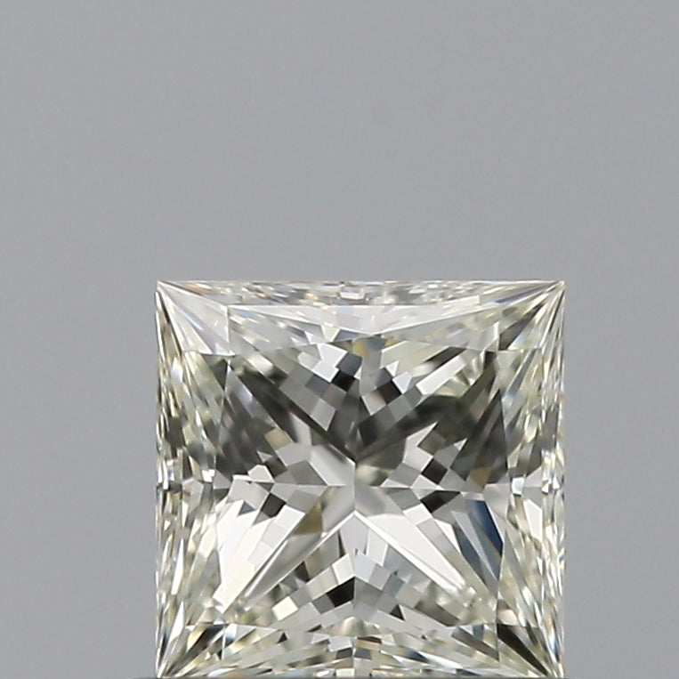 0.5 Carat Princess Natural Diamond with  Cut Diamond in 14KT  view 1
