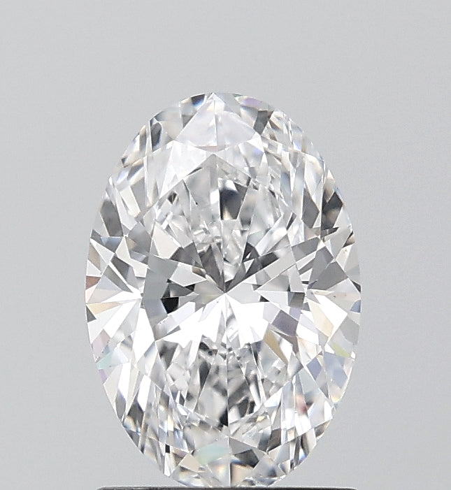 1.45 Carat Oval Lab Diamond with  Cut Diamond in 14KT  view 1
