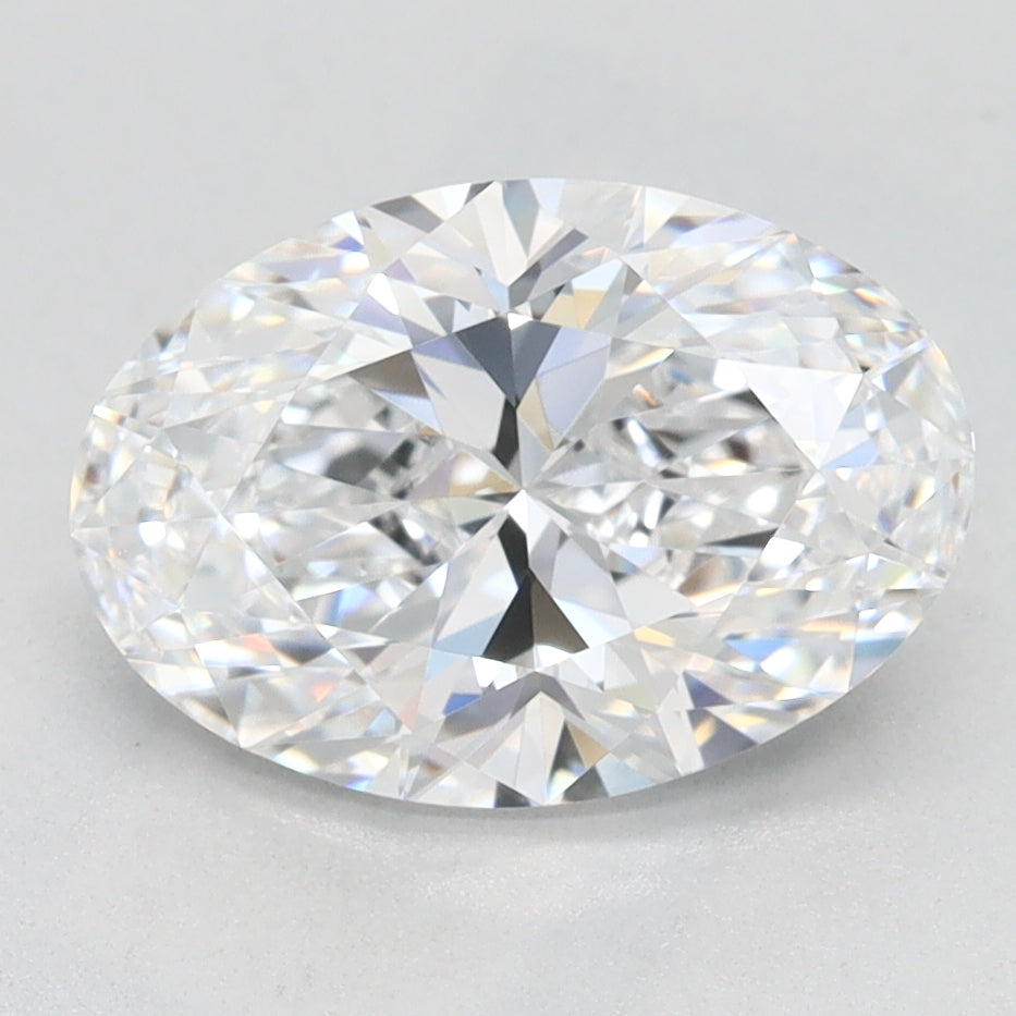 1.92 Carat Oval Lab Diamond with  Cut Diamond in 14KT  view 1
