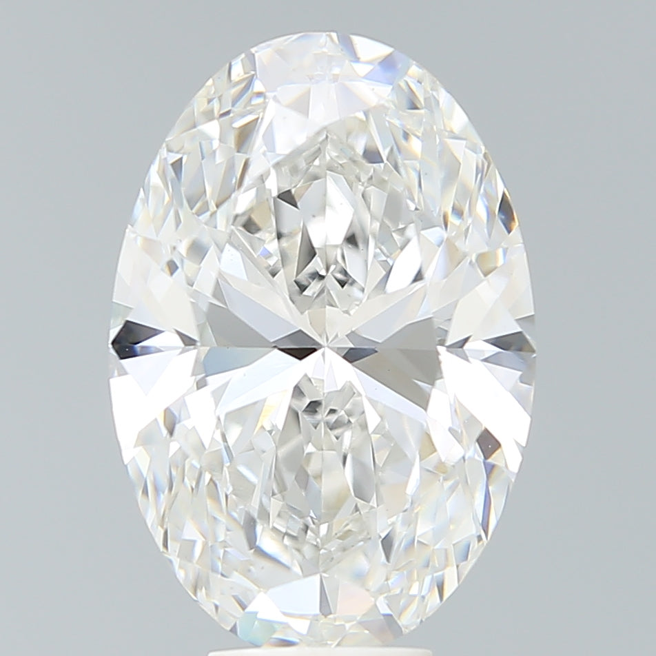 8.01 Carat Oval Lab Diamond with  Cut Diamond in 14KT  view 1

