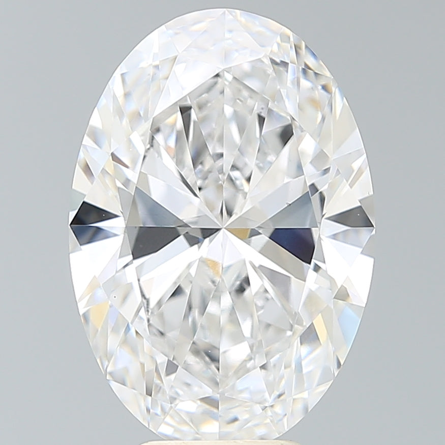6.7 Carat Oval Lab Diamond with  Cut Diamond in 14KT  view 1
