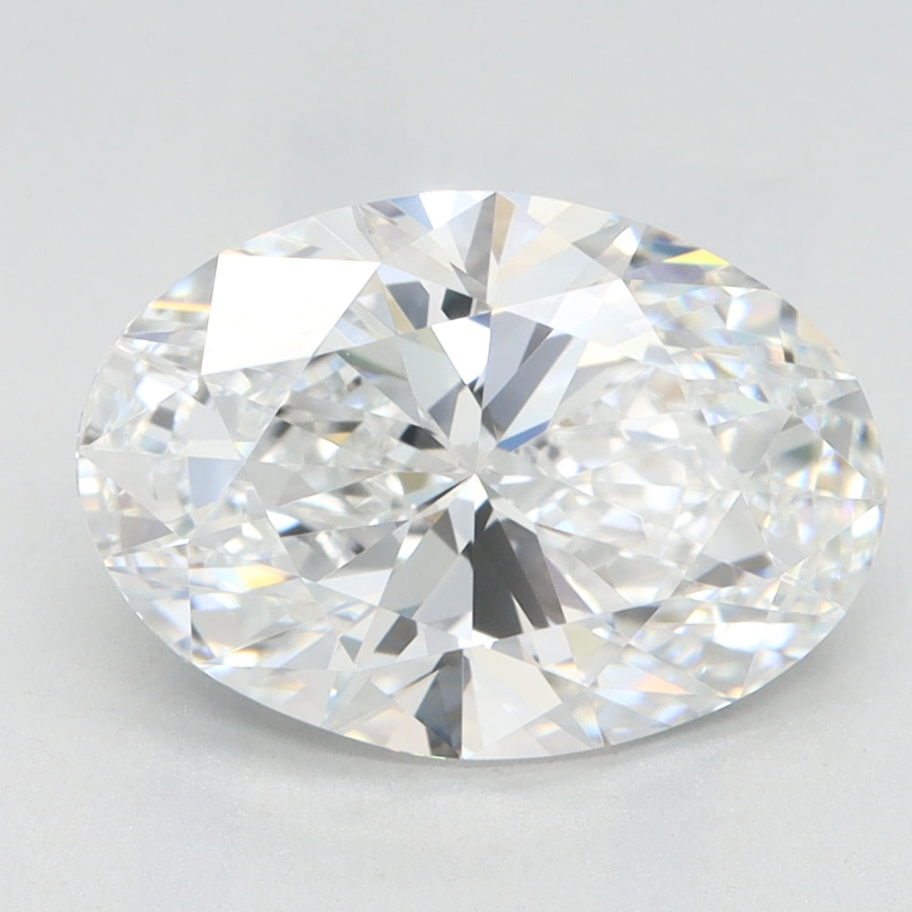 2.65 Carat Oval Lab Diamond with  Cut Diamond in 14KT  view 1
