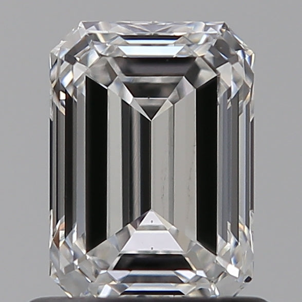 1.01 Carat Emerald Lab Diamond with  Cut Diamond in 14KT  view 1
