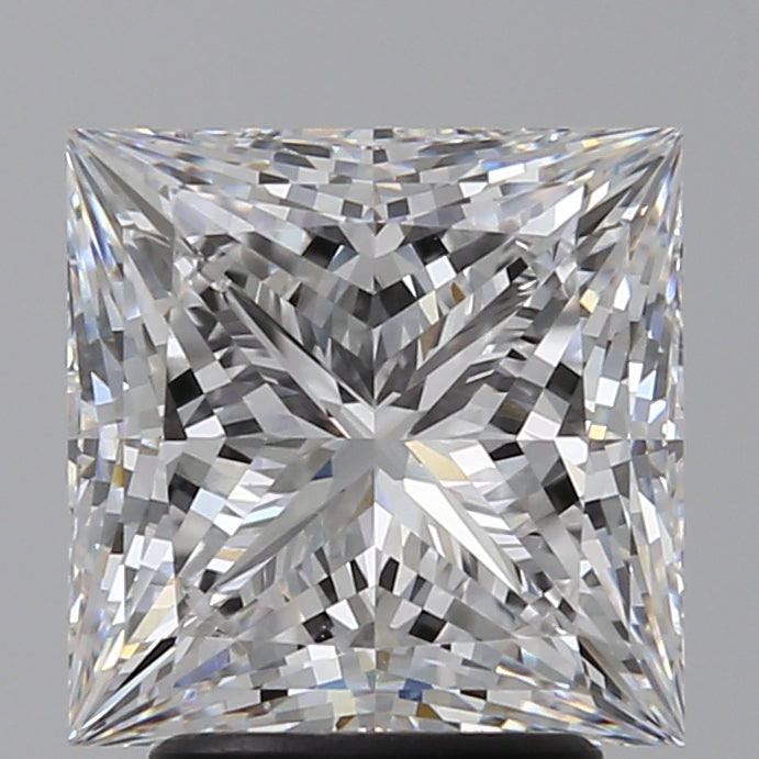 3.09 Carat Princess Lab Diamond with  Cut Diamond in 14KT  view 1
