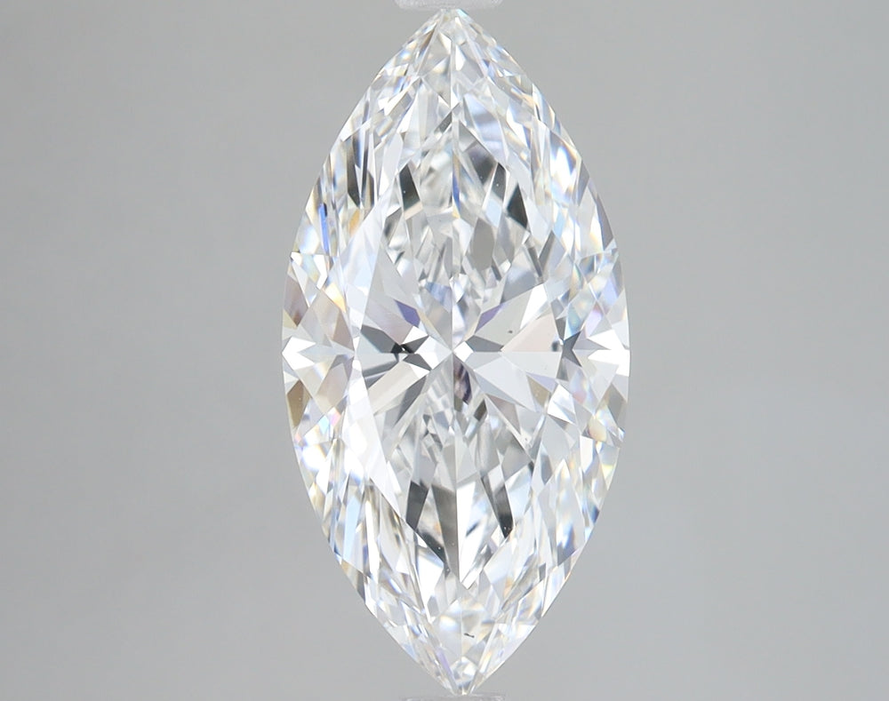 3.02 Carat Marquise Lab Diamond with  Cut Diamond in 14KT  view 1

