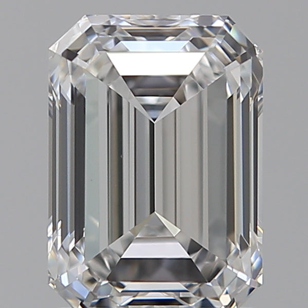 1.57 Carat Emerald Lab Diamond with  Cut Diamond in 14KT  view 1
