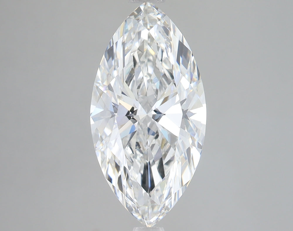 3.0 Carat Marquise Lab Diamond with  Cut Diamond in 14KT  view 1

